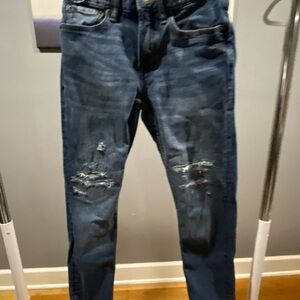 Men's Distressed Blue Jeans